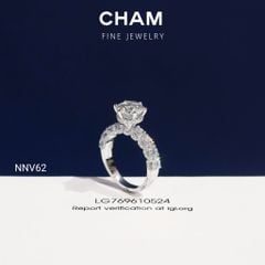 Nhẫn Nữ NNV62 Vàng 10k Chủ 8.1mm Kim Cương Lab Grown Diamond (Barcode DNU05)