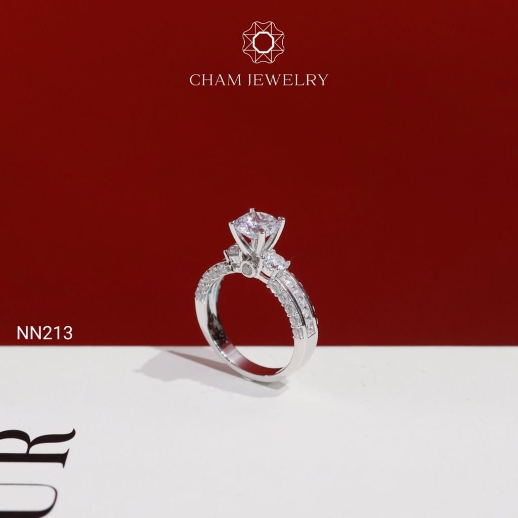 Nhẫn NN213 CHAM JEWELRY, Chủ 6.5mm( Barcode NNNH182).