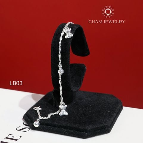 Lắc Tay Bé LB03 CHAM JEWELRY, Lắc Xoắn Charm (Barcode TLBC639)