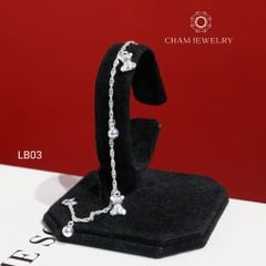 Lắc Tay Bé LB03 CHAM JEWELRY, Lắc Xoắn Charm (Barcode TLBC639)
