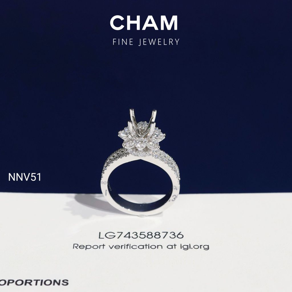 Nhẫn Nữ NNV51 Vàng 10k Kim Cương Lab Grown Diamond