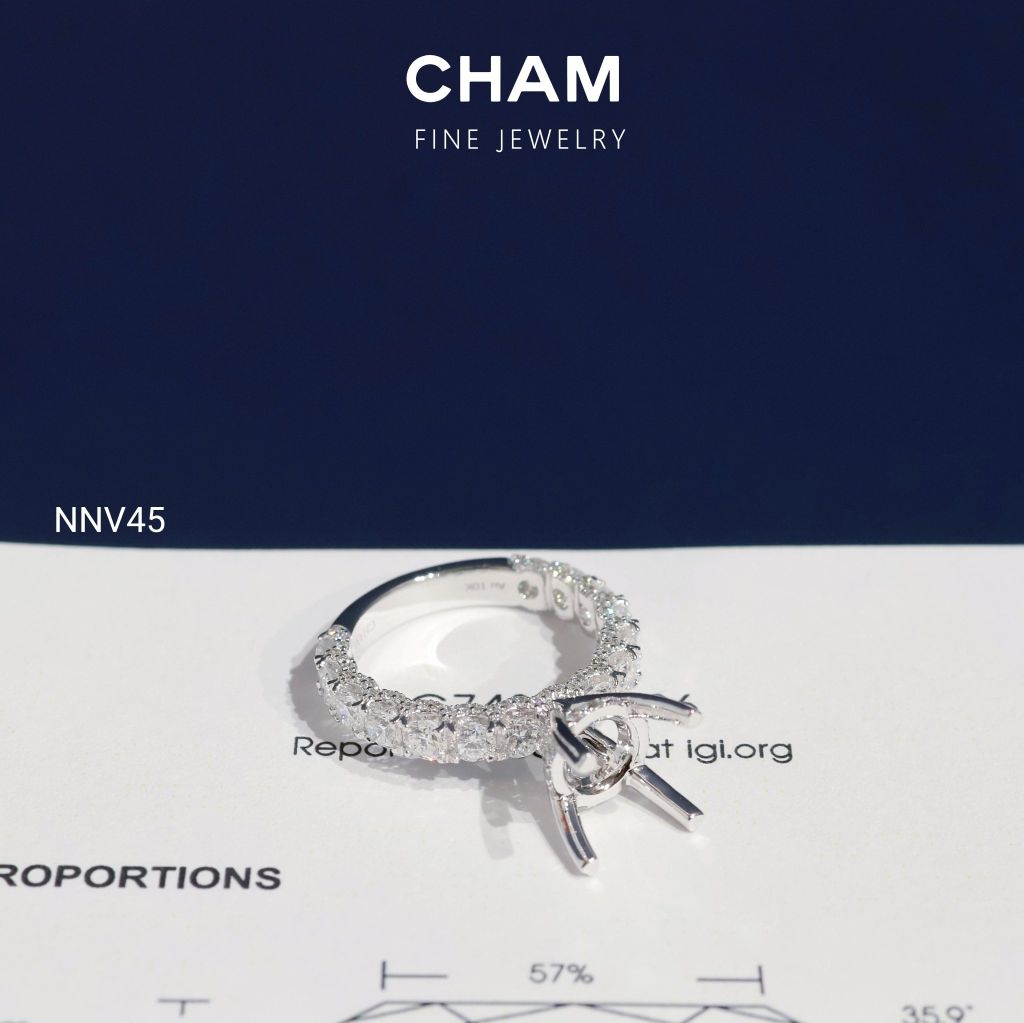 Nhẫn Nữ NNV45 Vàng 10k Chủ 9.0 Kim Cương Lab Grown Diamond