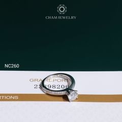 Nhẫn NC260 CHAM JEWELRY, Nhẫn Full Đá Moissanite Chủ 6.0mm (Barcode TVM176)