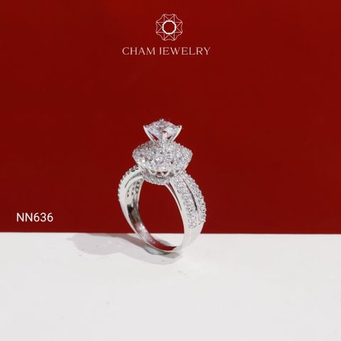 Nhẫn NN636 CHAM JEWELRY, Chủ 6.5mm ( TNN1955 )