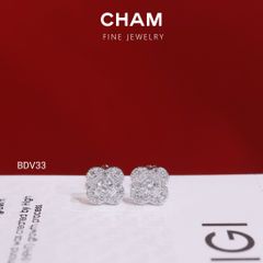 Hoa Tai BDV33 Vàng 10k Kim Cương Lab Grown Diamond