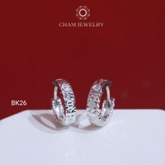 Hoa Tai CHAM JEWERLY BK26, Bản 3.0mm (TBK355)
