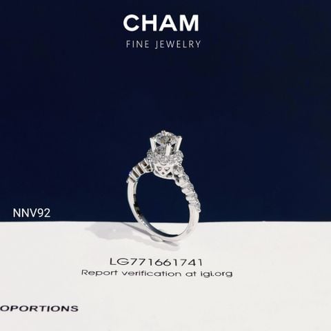 Nhẫn Nữ NNV92 Vàng 10k Chủ 5.4mm Kim Cương Lab Grown Diamond (Barcode DNU27)