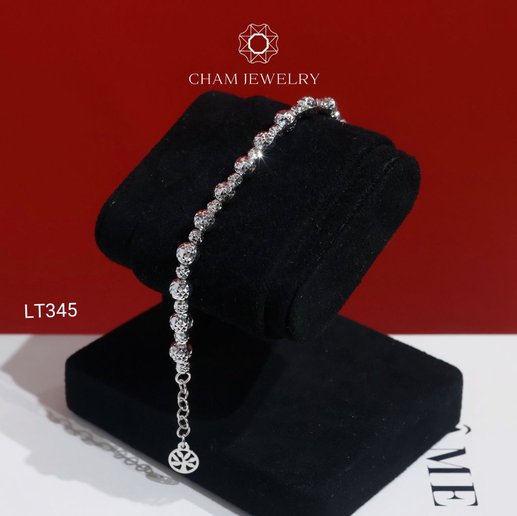 Lắc Tay LT345 CHAM JEWELRY , Lắc Bi Bản 6.0mm (CDML2).