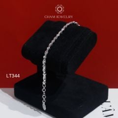 Lắc Tay LT344 CHAM JEWELRY , Lắc Bi Bản 4.0mm (CDML6).
