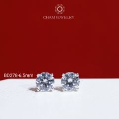 Hoa Tai BD278 CHAM JEWELRY , Bông Nụ Chủ 6.5mm (Barcode TBH80).