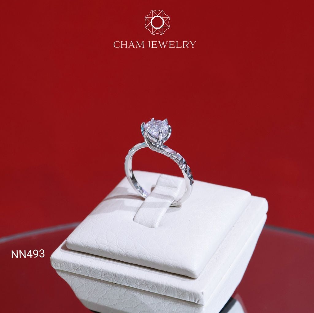 Nhẫn Nữ NN493 CHAM JEWELRY, Chủ 6.0mm (Barcode TNN1288).