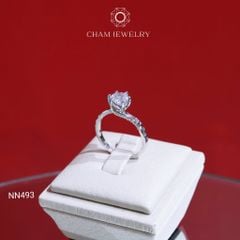 Nhẫn Nữ NN493 CHAM JEWELRY, Chủ 6.0mm (Barcode TNN1288).