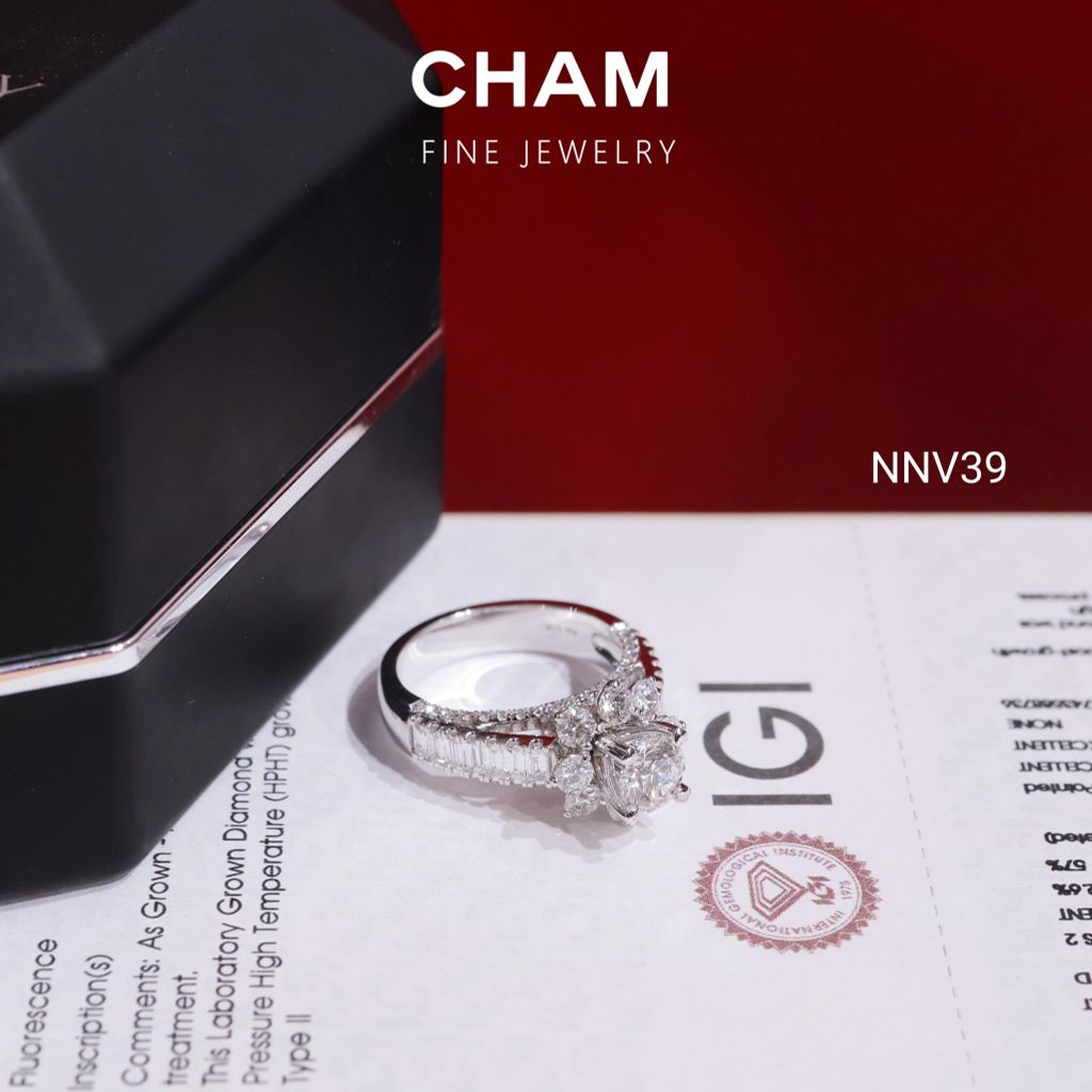 Nhẫn Nữ NNV39 Vàng 10k Chủ 5.4 Kim Cương Lab Grown Diamond