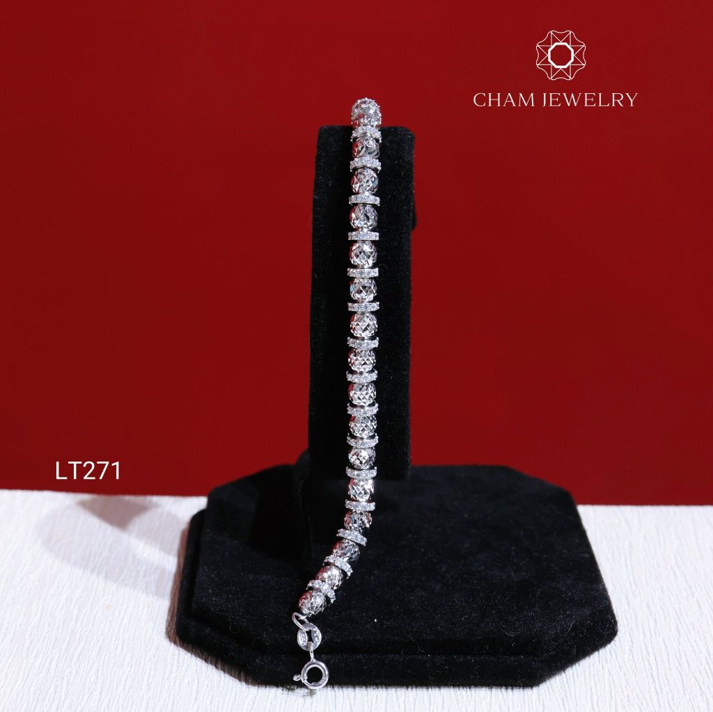 Lắc Tay CHAM JEWELRY LT271, Lắc Bi Bản 5.0mm ( Barcode TLBC511)