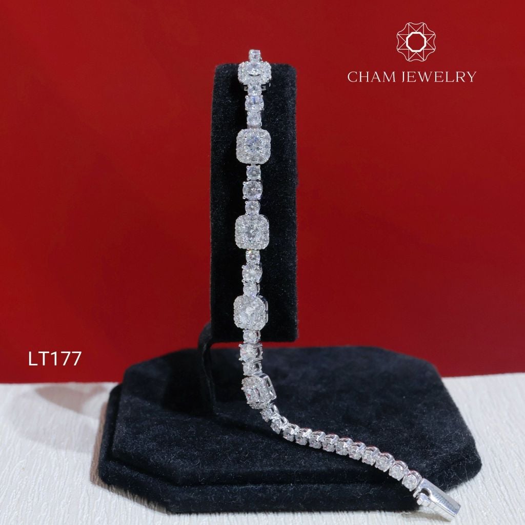 Lắc Tay LT177 CHAM JEWELRY, Lắc Tay Xoàn 4.0mm (Barcode TLT1493).