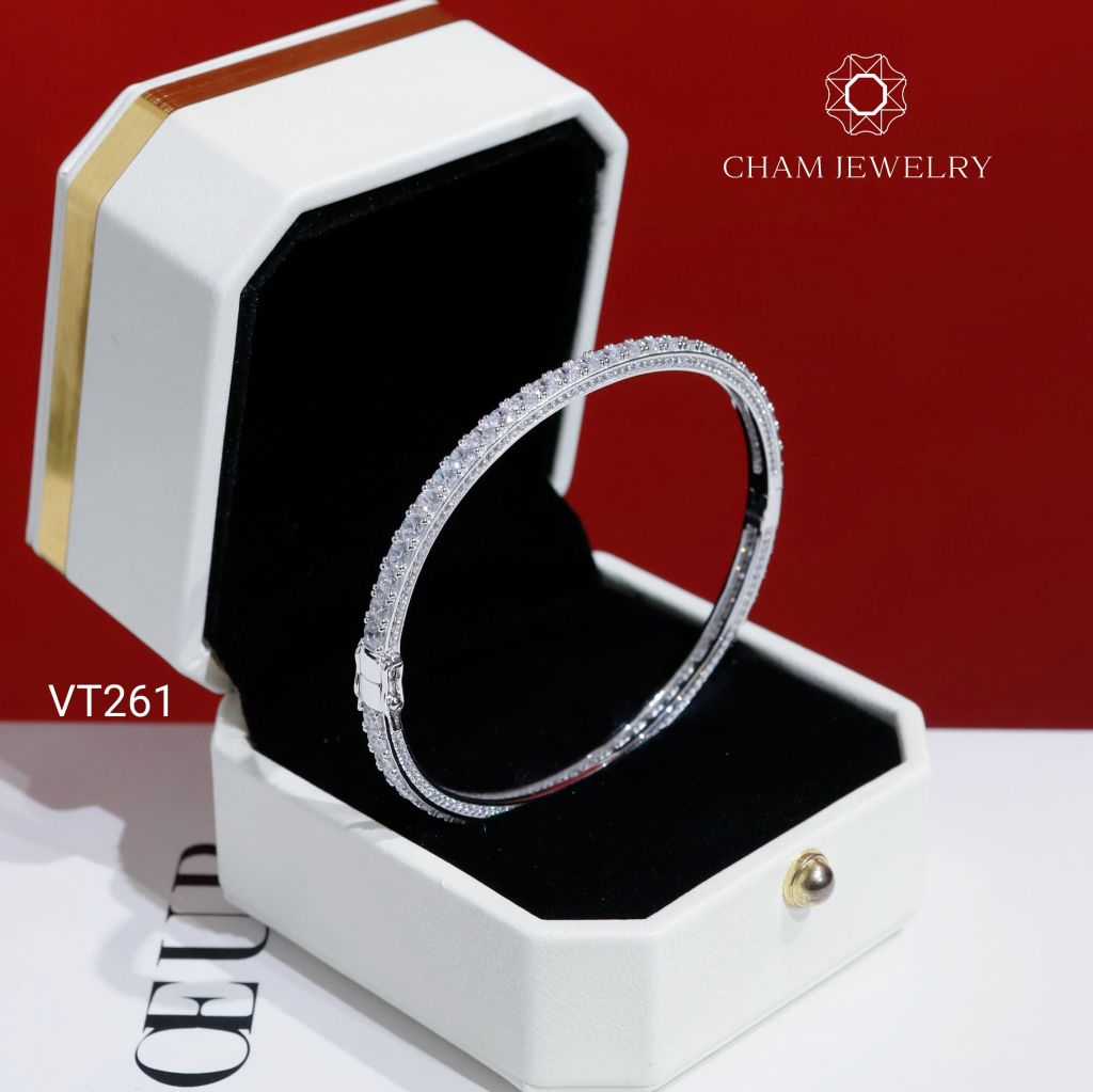 Vòng Tay CHAM JEWELRY VT261, Vòng Kiểu Full Đá 2.5mm (Barcode PVH382)