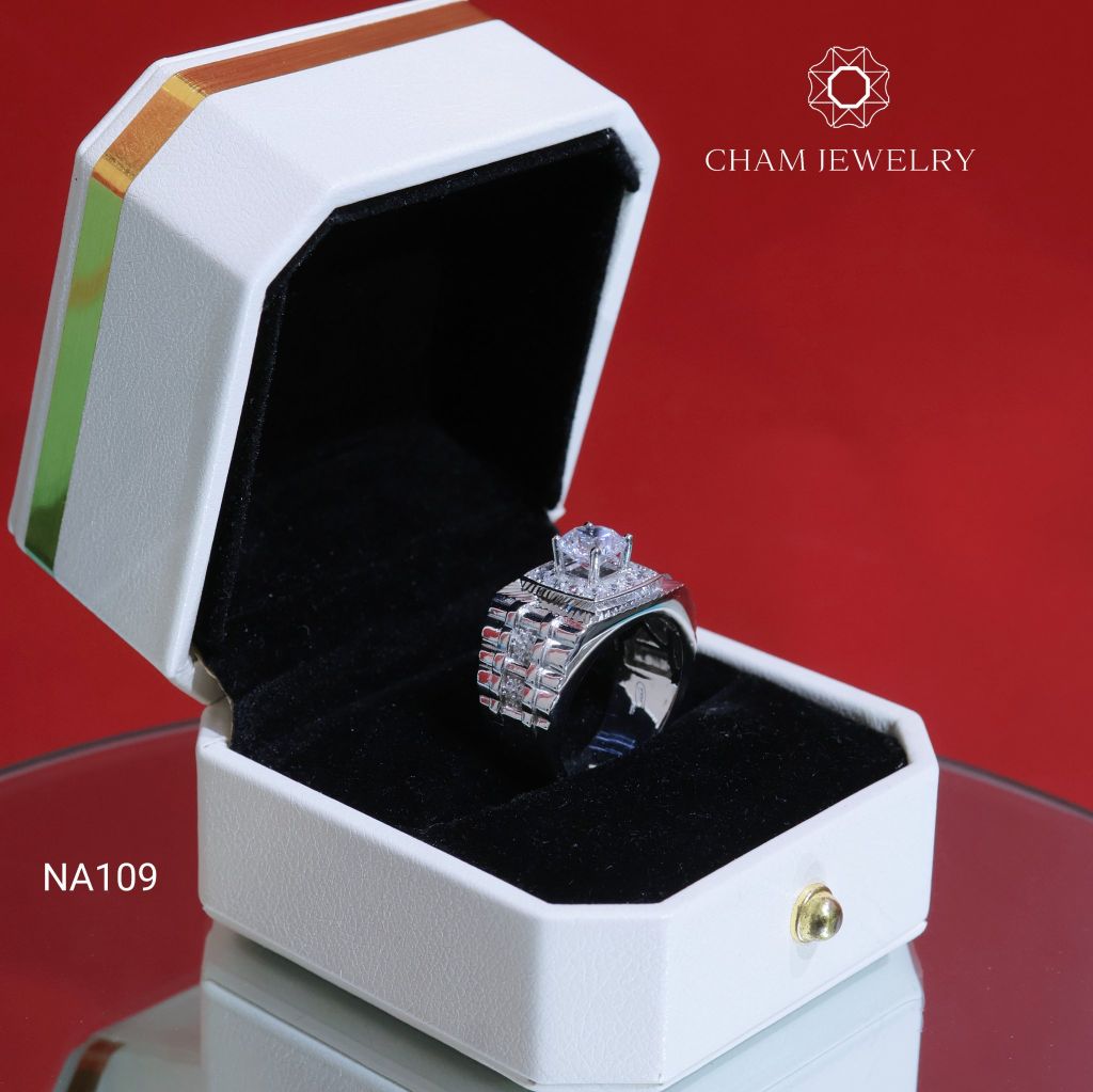 Nhẫn Nam NA109 CHAM JEWELRY, Chủ 7.0mm (Barcode CN7886).