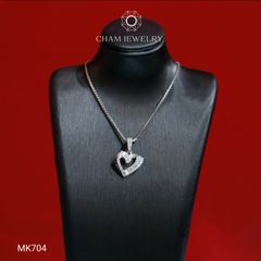 Mặt Dây Chuyền MK704 CHAM JEWELRY, Mặt Trái Tim Full Đá Barget (Barcode TMA982).