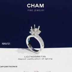 Nhẫn Nữ NNV51 Vàng 10k Kim Cương Lab Grown Diamond