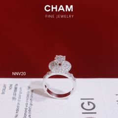 Nhẫn Nữ NNV20 Vàng 10k Chủ 6.3mm Kim Cương Lab Grown Diamond