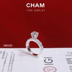 Nhẫn Nữ NNV02 Chủ 6.3mm Vàng 10k Kim Cương Lab Grown Diamond