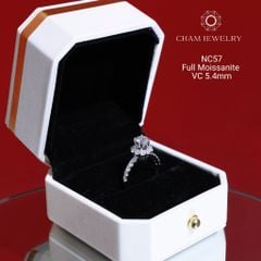 Nhẫn NC57 CHAM JEWELRY, Full Kim Cương Moissanite Chủ 5.5mm (Barcode ONNU42)