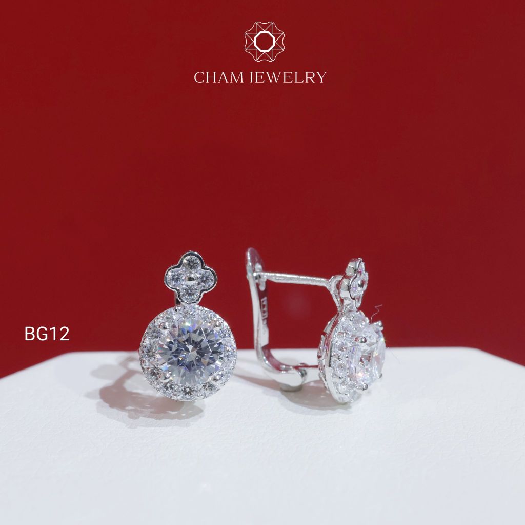 Hoa Tai BG12 CHAM JEWELRY, Chủ 6.0mm (Barcode TBG1034).