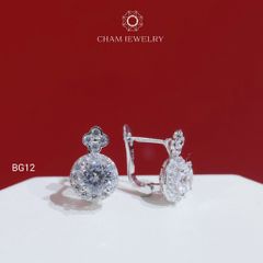 Hoa Tai BG12 CHAM JEWELRY, Chủ 6.0mm (Barcode TBG1034).