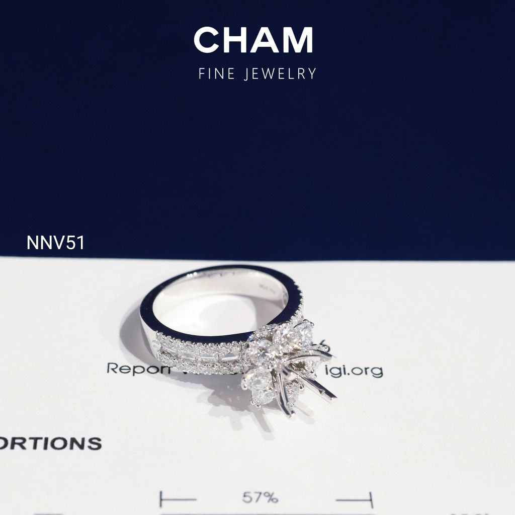 Nhẫn Nữ NNV51 Vàng 10k Kim Cương Lab Grown Diamond