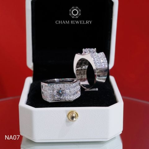 Nhẫn Nam NA07 CHAM JEWELRY, Chủ 7.0mm.