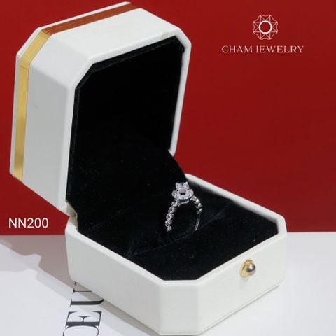 Nhẫn NN200 CHAM JEWELRY, Chủ 4.5mm (Barcode TNN1838).