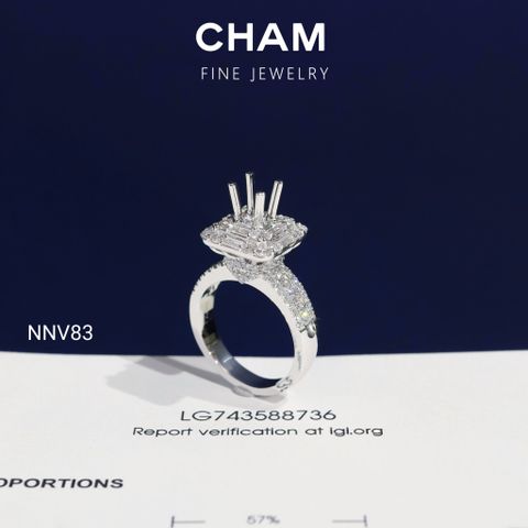 Nhẫn Nữ NNV83 Vàng 10k Chủ 5.4mm Kim Cương Lab Grown Diamond (Barcode DNU16)
