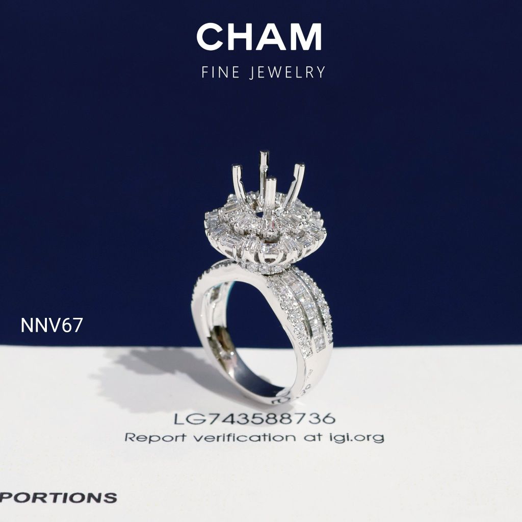 Nhẫn Nữ NNV67 Vàng 10k Chủ 7.2mm Kim Cương Lab Grown Diamond (Barcode DNU01)
