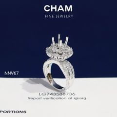Nhẫn Nữ NNV67 Vàng 10k Chủ 7.2mm Kim Cương Lab Grown Diamond (Barcode DNU01)