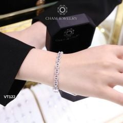 Vòng Tay CHAM JEWELRY VT122, Vòng Kiểu Bản 6.0mm (Barcode CV7454)