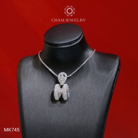 Mặt Dây Chuyền CHAM JEWELRY MK745, Mặt Chữ H (Barcode TVB03MK).