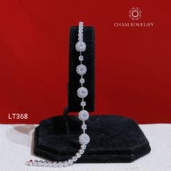 Lắc Tay LT368 CHAM JEWELRY , Lắc Đá Tròn Kết 4.0mm (Barcode KLT69).