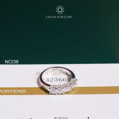 Nhẫn NC238 CHAM JEWELRY, Nhẫn Full Moissanite (Barcode OCNN88)