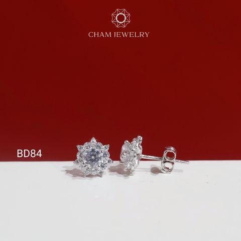 Hoa Tai BD84 CHAM JEWELRY , Chủ 4.0mm ( Barcode TBD1023).