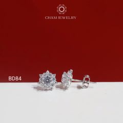 Hoa Tai BD84 CHAM JEWELRY , Chủ 4.0mm ( Barcode TBD1023).