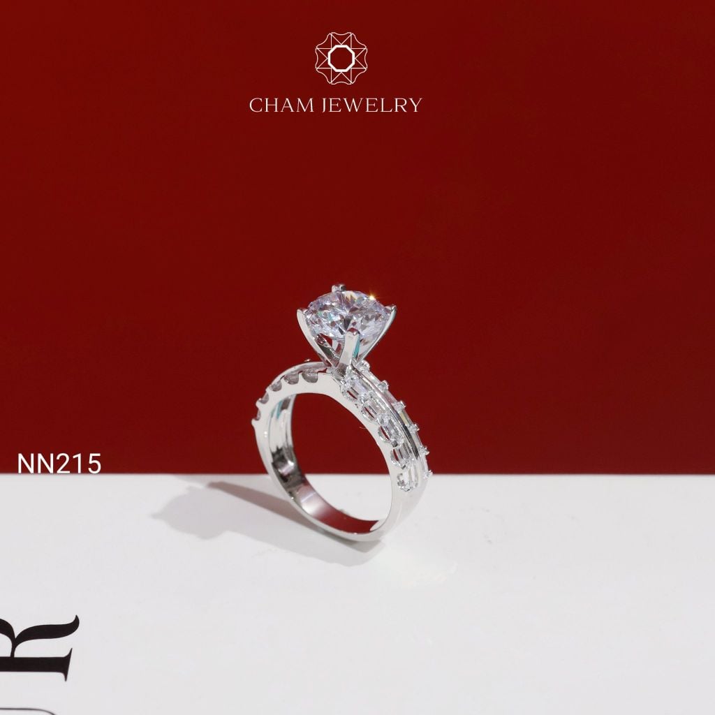 Nhẫn NN215 CHAM JEWELRY, Chủ 8.0mm( Barcode NNNH110).