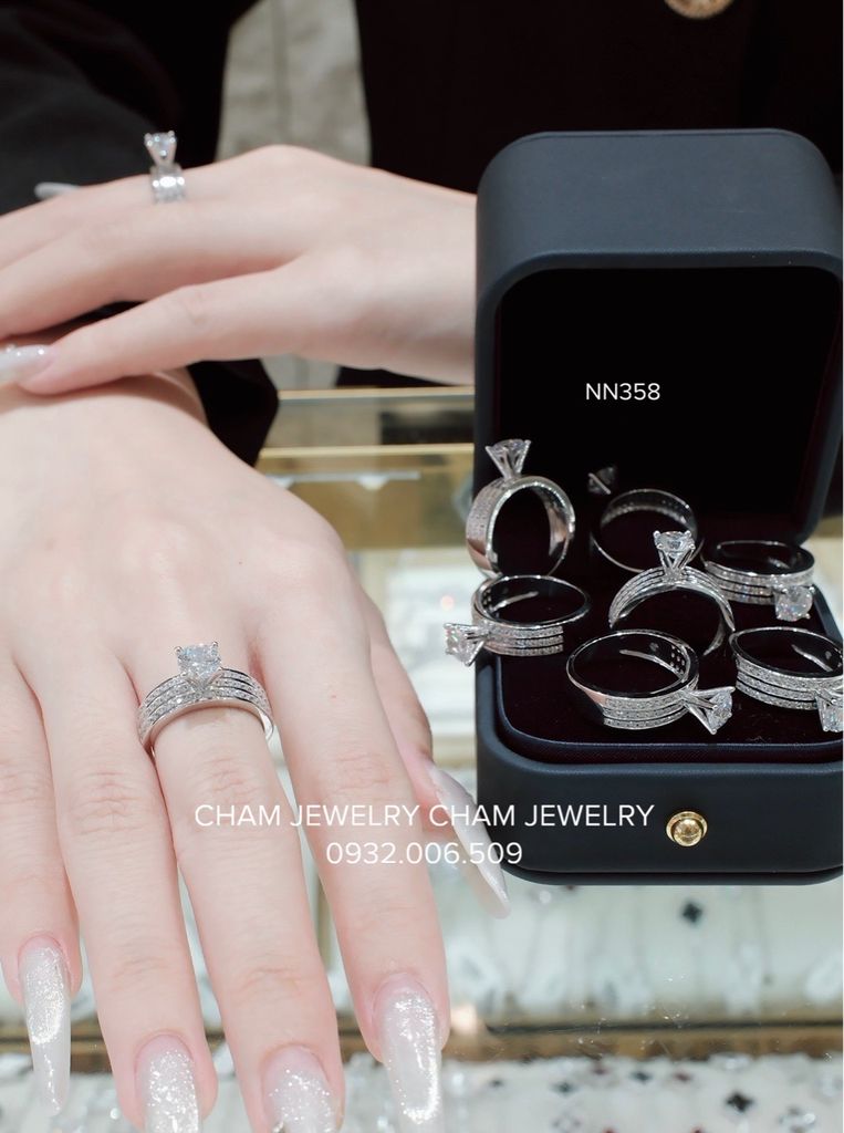 Nhẫn Nữ NN358 CHAM JEWELRY, Chủ 6.0mm (Barcode TNN1038- TNN1318)