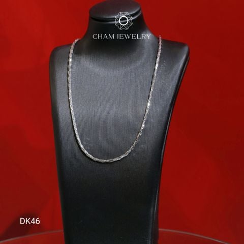 Dây Chuyền DK46 CHAM JEWELRY, Dây Mì Cắt Kim Cương Bản 1.4mm (Barcode CXHG5045)