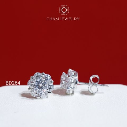 Hoa Tai BD264 CHAM JEWELRY , Chủ 4.5mm (Barcode TBD1273).