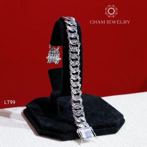 Lắc Tay CHAM JEWELRY LT99, Lắc Khoen Lật Bảng 10.0mm (Barcode TLBC568).