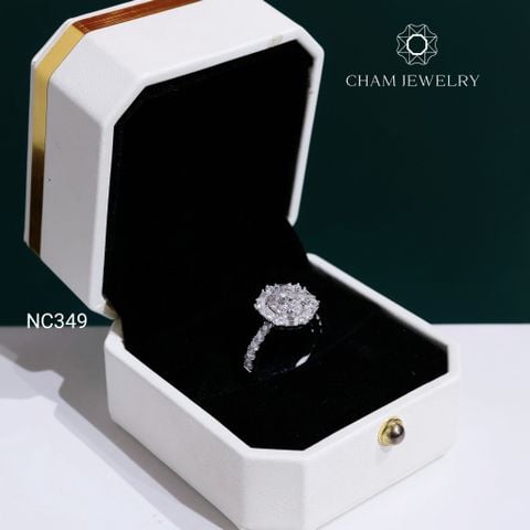 Nhẫn NC349 CHAM JEWELRY, Nhẫn Kiểu Full Đá Moissanite (OCNN127)