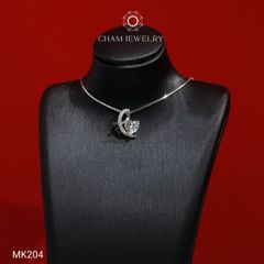 Mặt Dây Chuyền MK204 CHAM JEWELRY, Mặt Xỏ Chủ Trái Tim 5.0mm (Barcode TMX459).