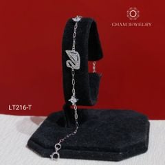 Lắc Tay LT216 CHAM JEWELRY, Lắc Tay Thiên Nga Bản 10.0mm (Barcode CTNT145).