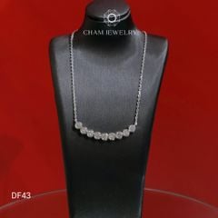 Dây Chuyền DF43 CHAM JEWELRY, Mặt Full Đá Moissanite (Barcode OCD07).