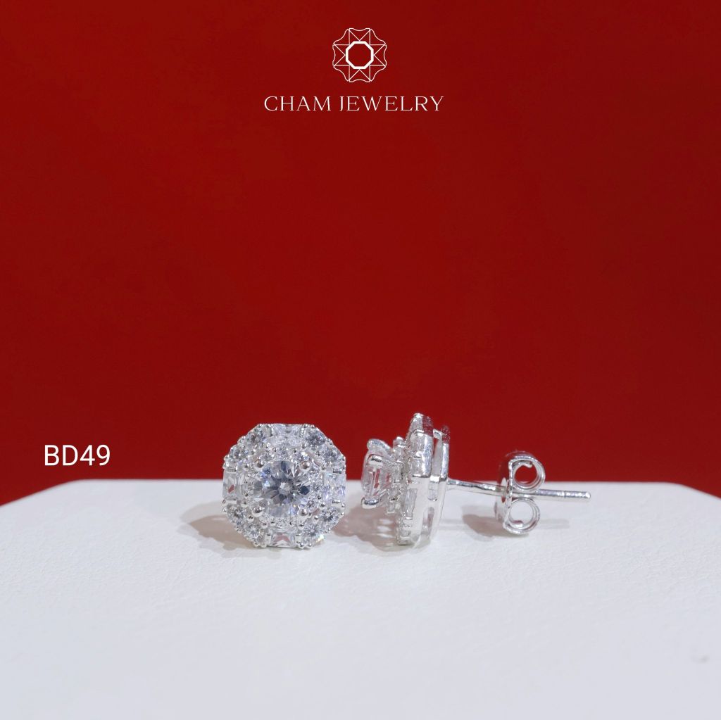 Hoa Tai BD49 CHAM JEWELRY, Chủ 4.0mm (Barcode TBD1680).